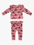 Angel & Rocket Baby Dotty Top & Leggings Set, Pink