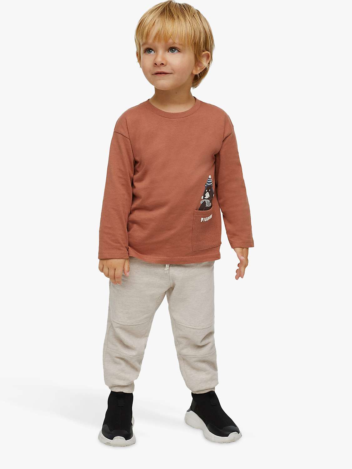 Buy Mango Kids' Fishing Long Sleeve T-Shirt, Orange Online at johnlewis.com