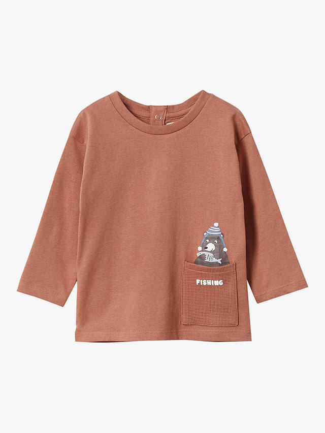 Mango Kids' Fishing Long Sleeve T-Shirt, Orange