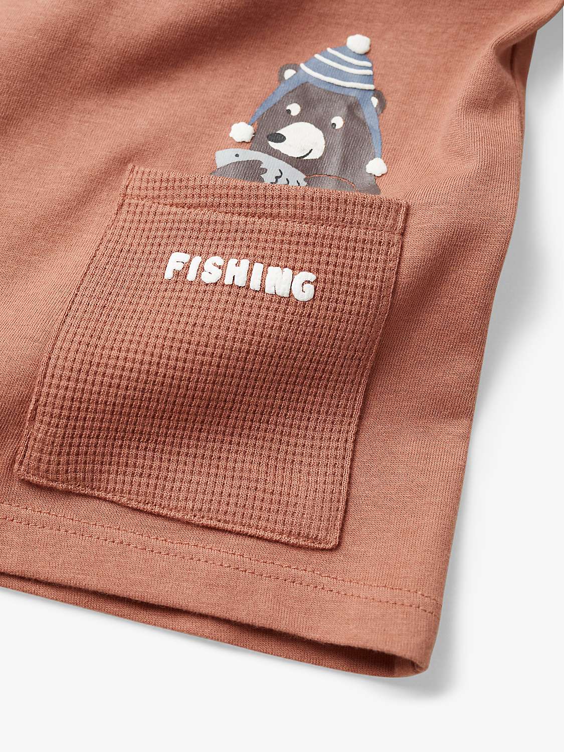 Buy Mango Kids' Fishing Long Sleeve T-Shirt, Orange Online at johnlewis.com