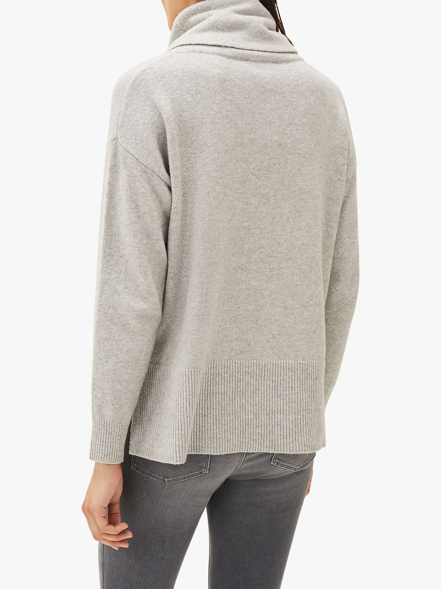 Phase Eight Abella Cowl Neck Jumper, Grey at John Lewis & Partners