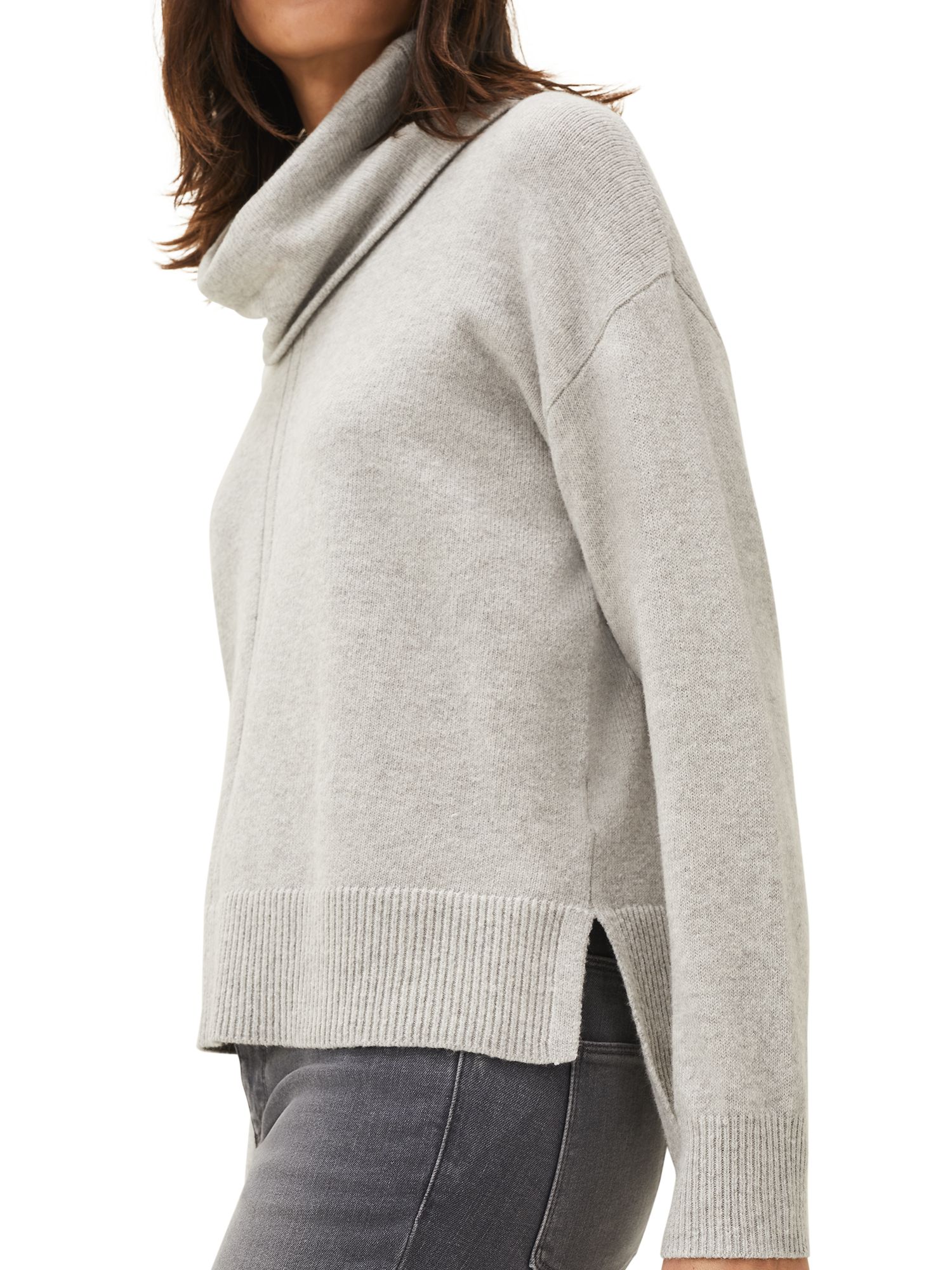 Phase Eight Abella Cowl Neck Jumper, Grey at John Lewis & Partners