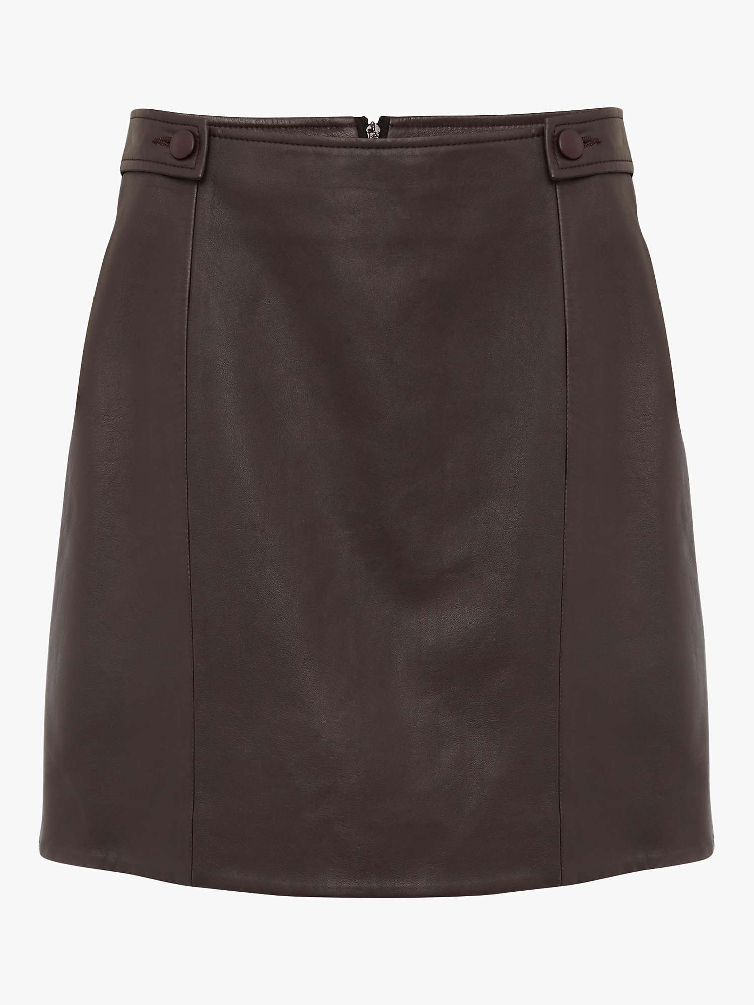 Buy Phase Eight Nadine Leather Mini Skirt, Mulberry Online at johnlewis.com