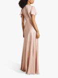 Ghost Delphine Satin Maxi Dress, Boudoir Pink