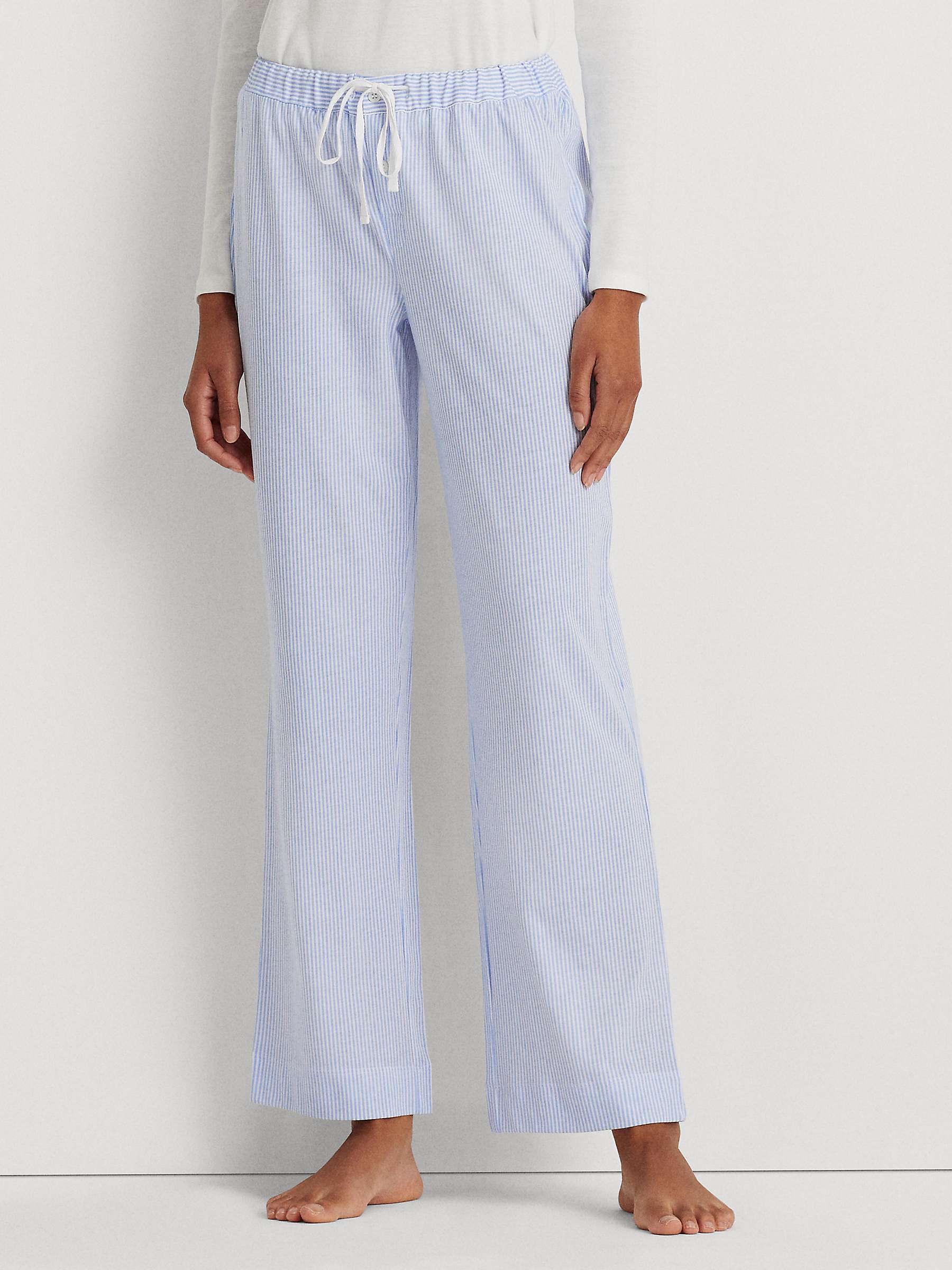 Buy Lauren Ralph Lauren Core Stripe Cotton Pyjama Bottoms Online at johnlewis.com