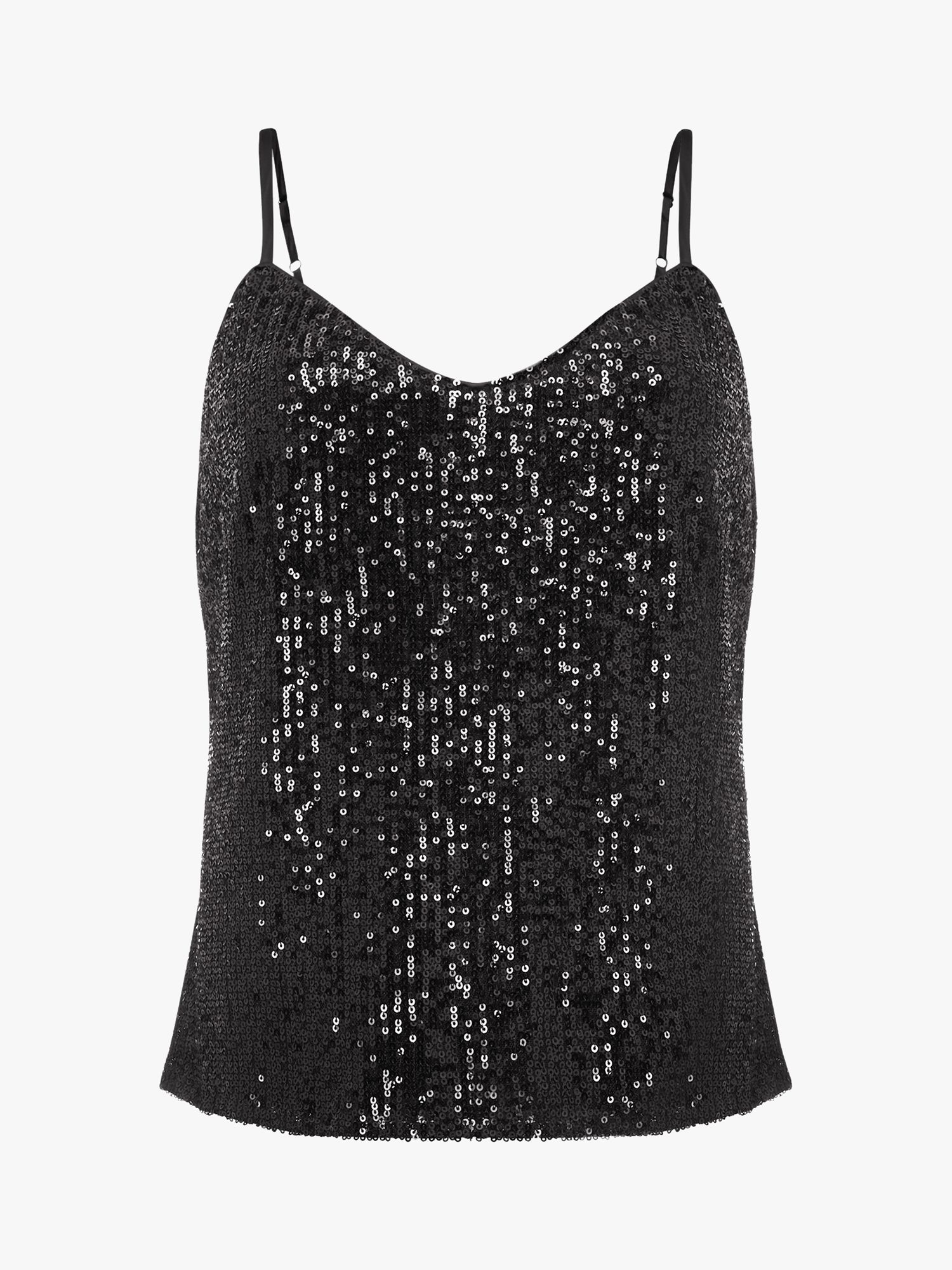Phase Eight Ivy Sequin Camisole Top, Black