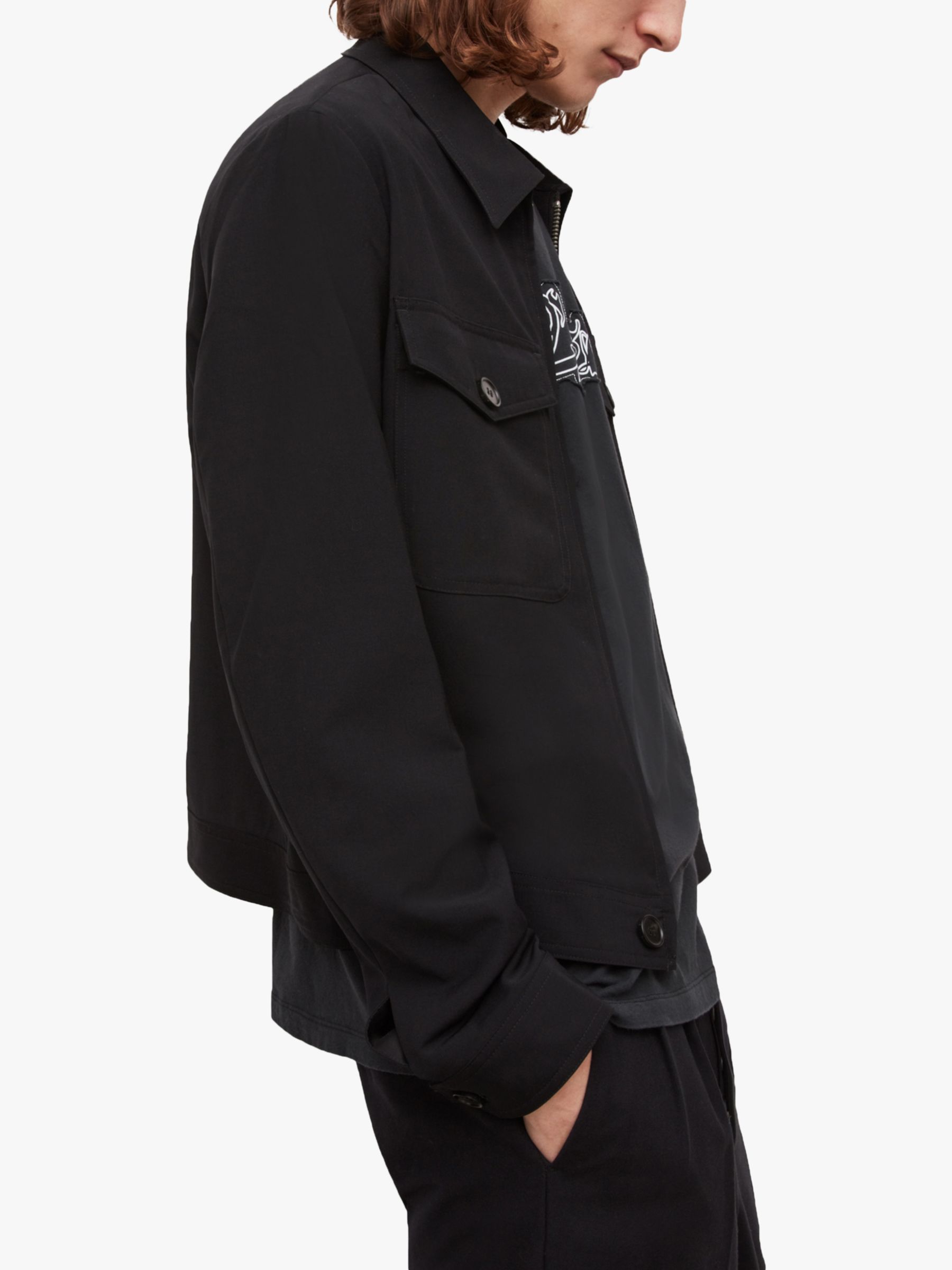 AllSaints Ima Plain Utility Jacket, Black