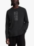 AllSaints Freeq Long Sleeve T-Shirt, Jet Black