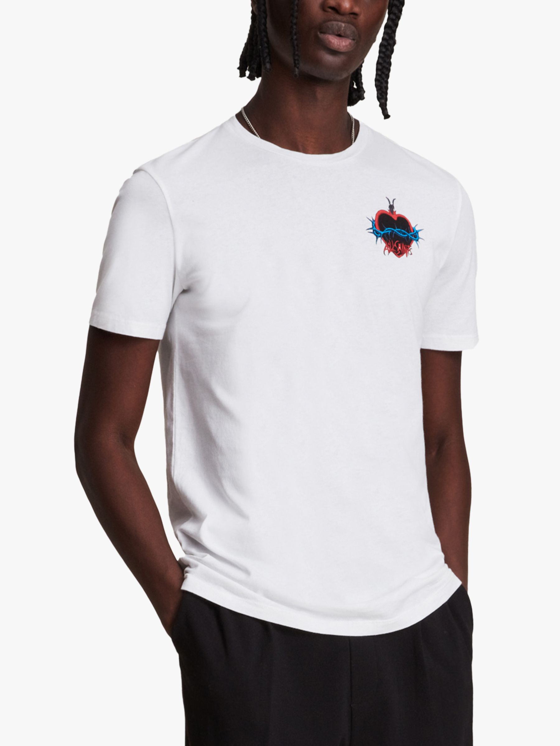 AllSaints Heart & Thorns Print Short Sleeve Crew Neck T-Shirt