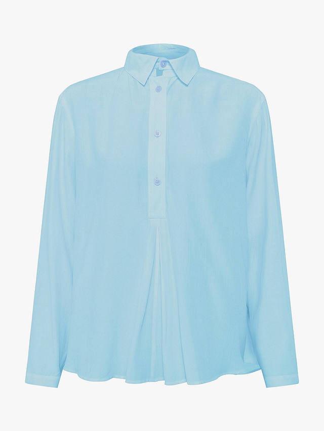 French Connection Rhodes Poplin Cotton Shirt, Forget Me Not at John ...