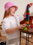 ANYDAY John Lewis & Partners Kids' Floral Reversible Bucket Hat, Pink