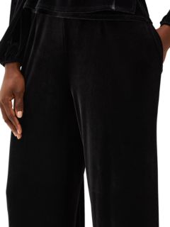 Phase Eight Florentine Velvet Trousers, Black, 8