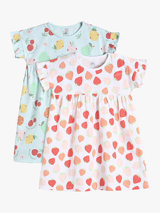 Mini Cuddles Baby Fruit Dress, Pack of 2, Multi