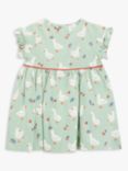 John Lewis & Partners Baby Duck Jersey Dress, Light Green