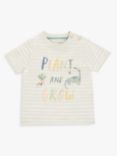 John Lewis & Partners Baby Plant & Grow Stripe T-Shirt, Multi