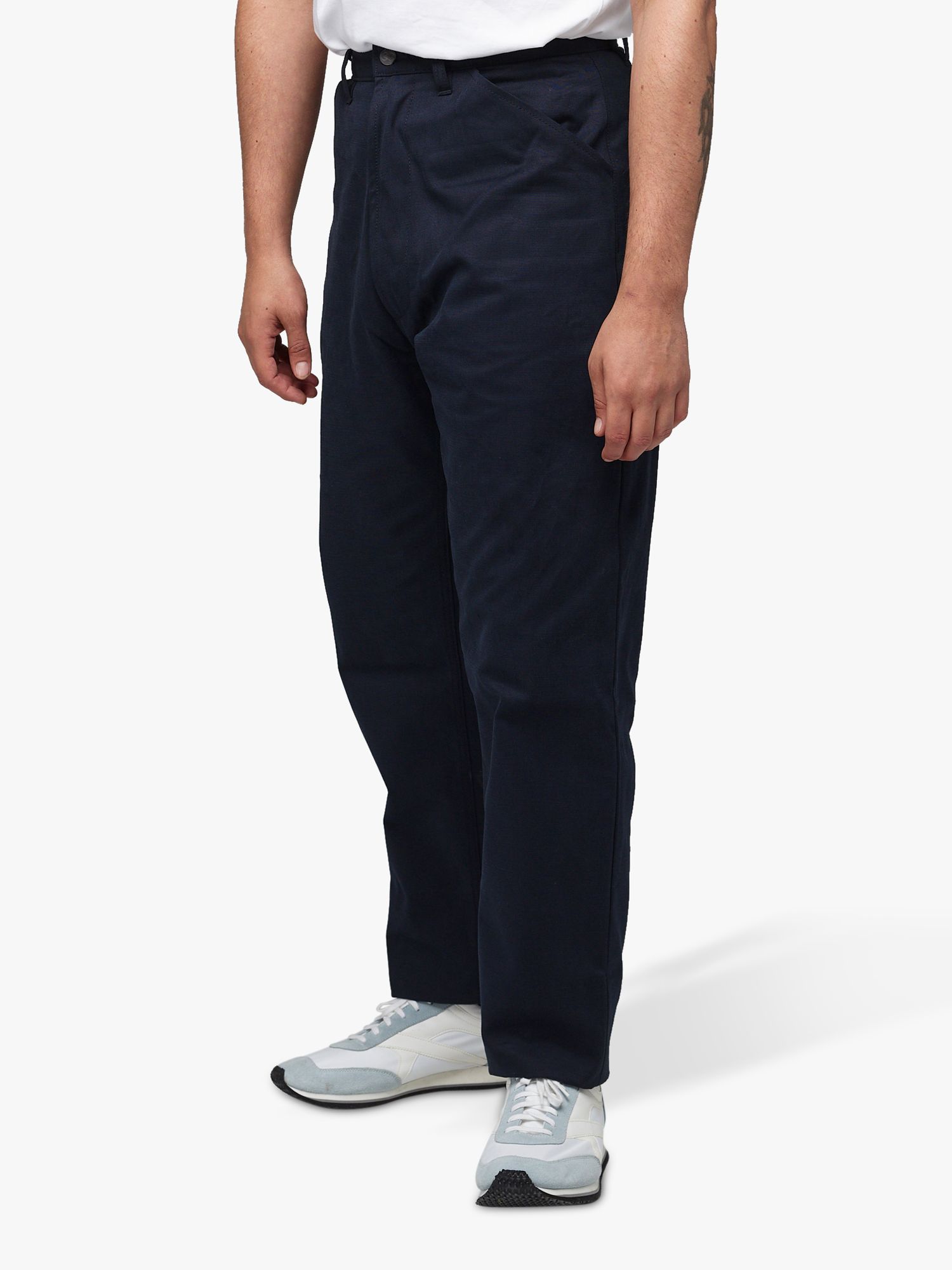 Community Clothing Canvas Chore Chinos, Navy at John Lewis & Partners