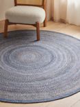 John Lewis Braided Indoor/Outdoor Rug, Dia. 200 cm, Navy