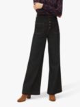 Phase Eight Magsie Wide Leg Jeans, Black