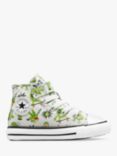 Converse Children's Chuck Taylor All Star Creature Feature Easy-On High Top Trainers, Green/White