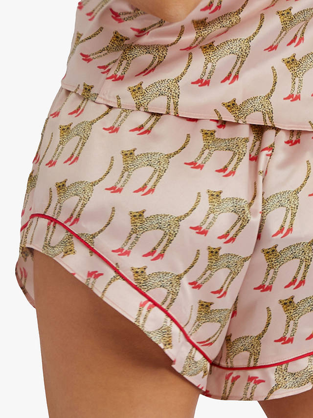 Playful Promises Bouffants Cheetah in Heels Pyjama Shorts, Mixed Print