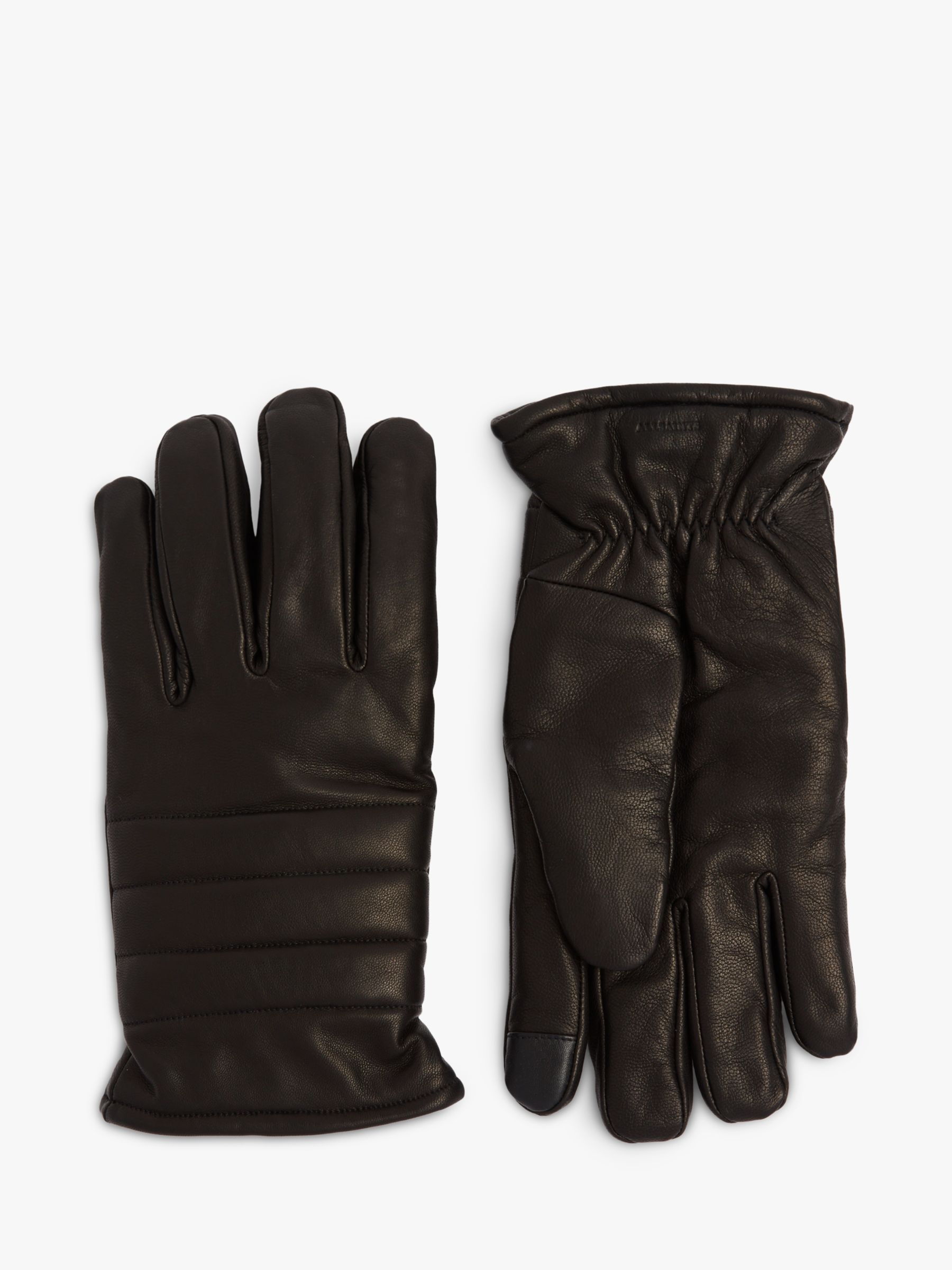 AllSaints Leo Leather Gloves, Black