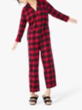 hush Charlie Checked Brushed Cotton Onesie, Red/Black