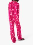 HUSH Aoife Oriental Bird Print Pyjama Set, Pink