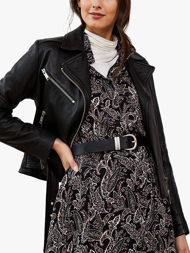 Baukjen Ada Paisley Midi Shirt Dress, Black