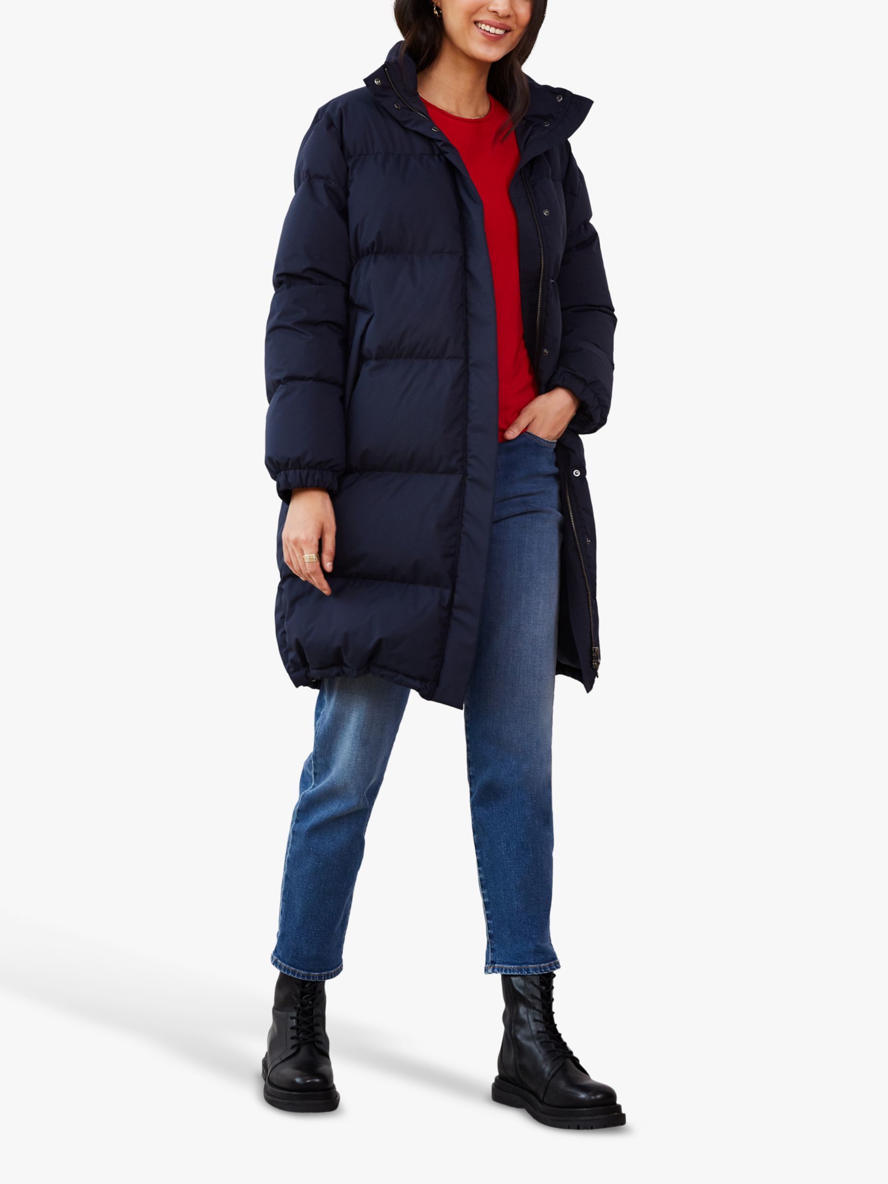 Baukjen Jaden Quilted Coat, Navy at John Lewis & Partners