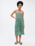 John Lewis Tangier Ikat Shirred Beach Dress, Green