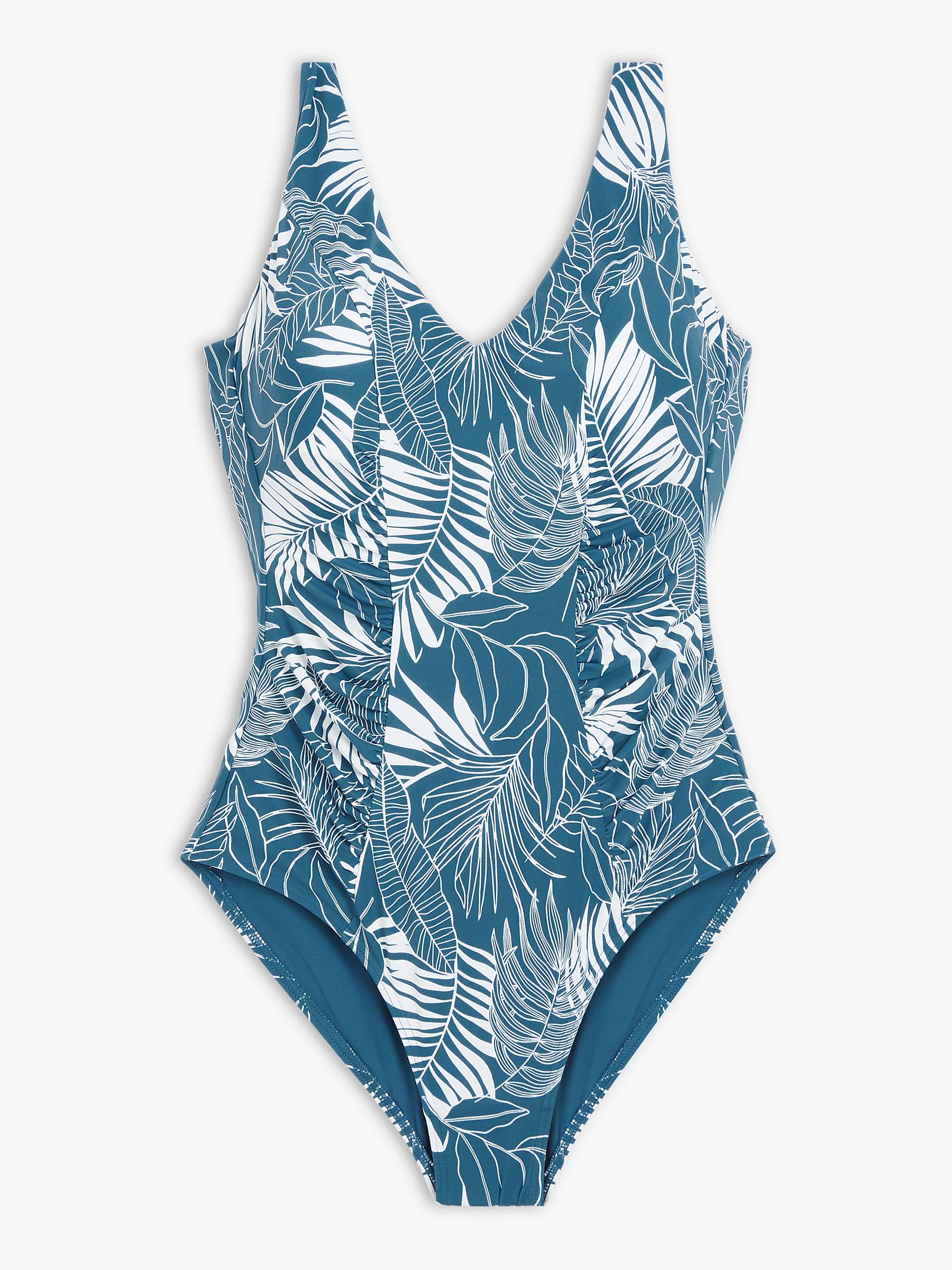 Buy John Lewis Mirage Side Ruched Swimsuit, Teal Online at johnlewis.com