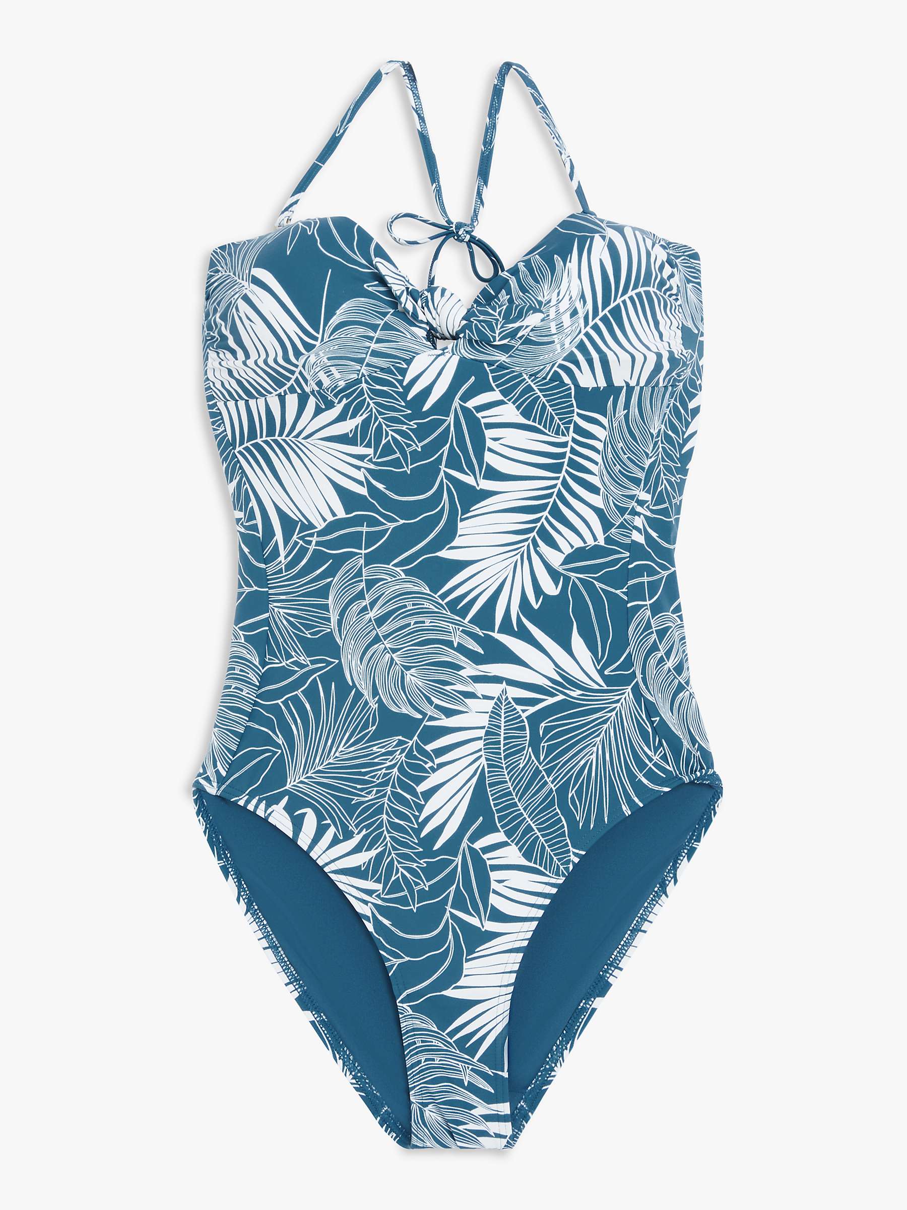 Buy John Lewis Mirage Knotted Front Swimsuit, Teal Online at johnlewis.com