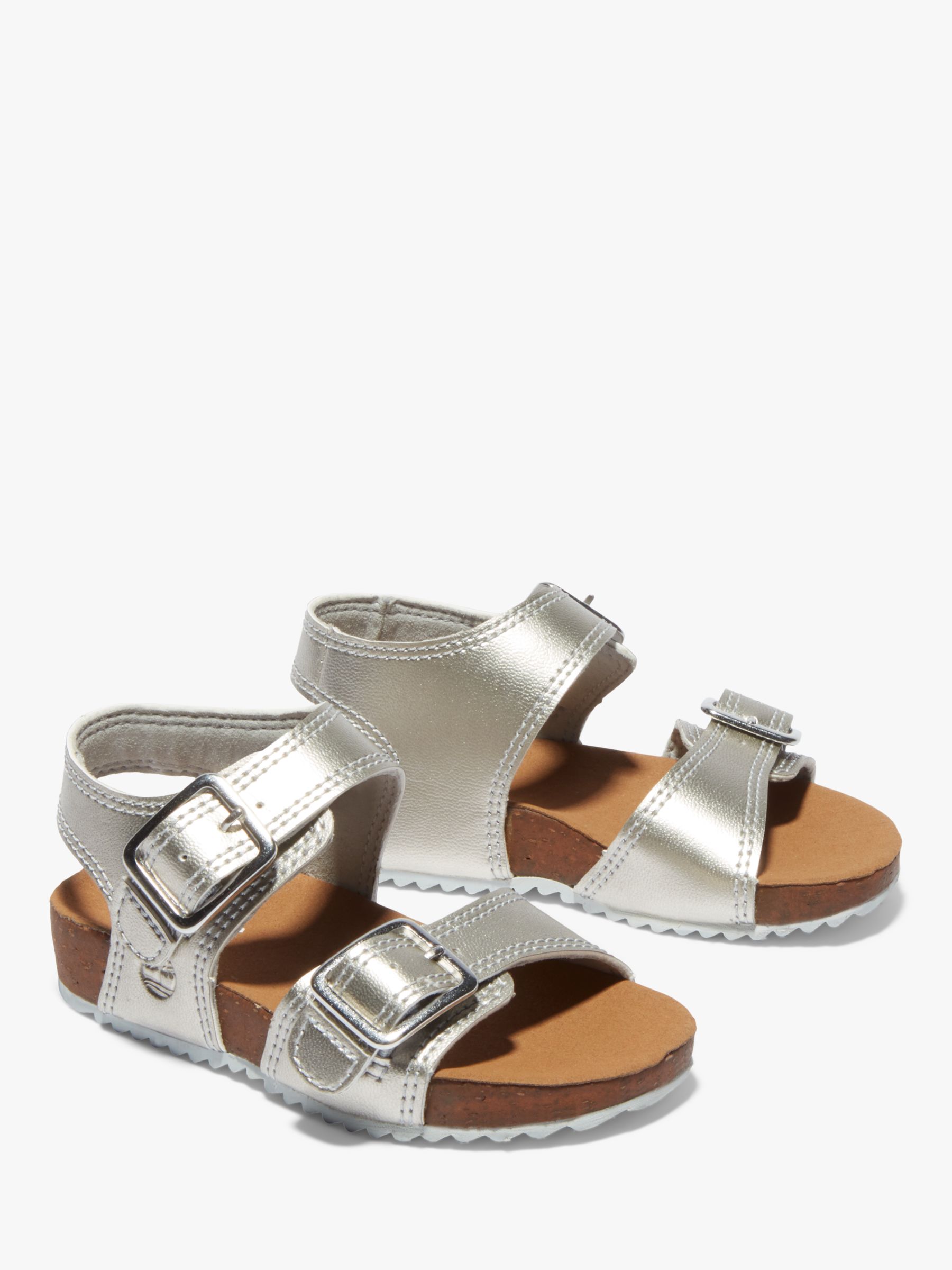Timberland Children's Castle Island Sandals, Silver at John Lewis ...