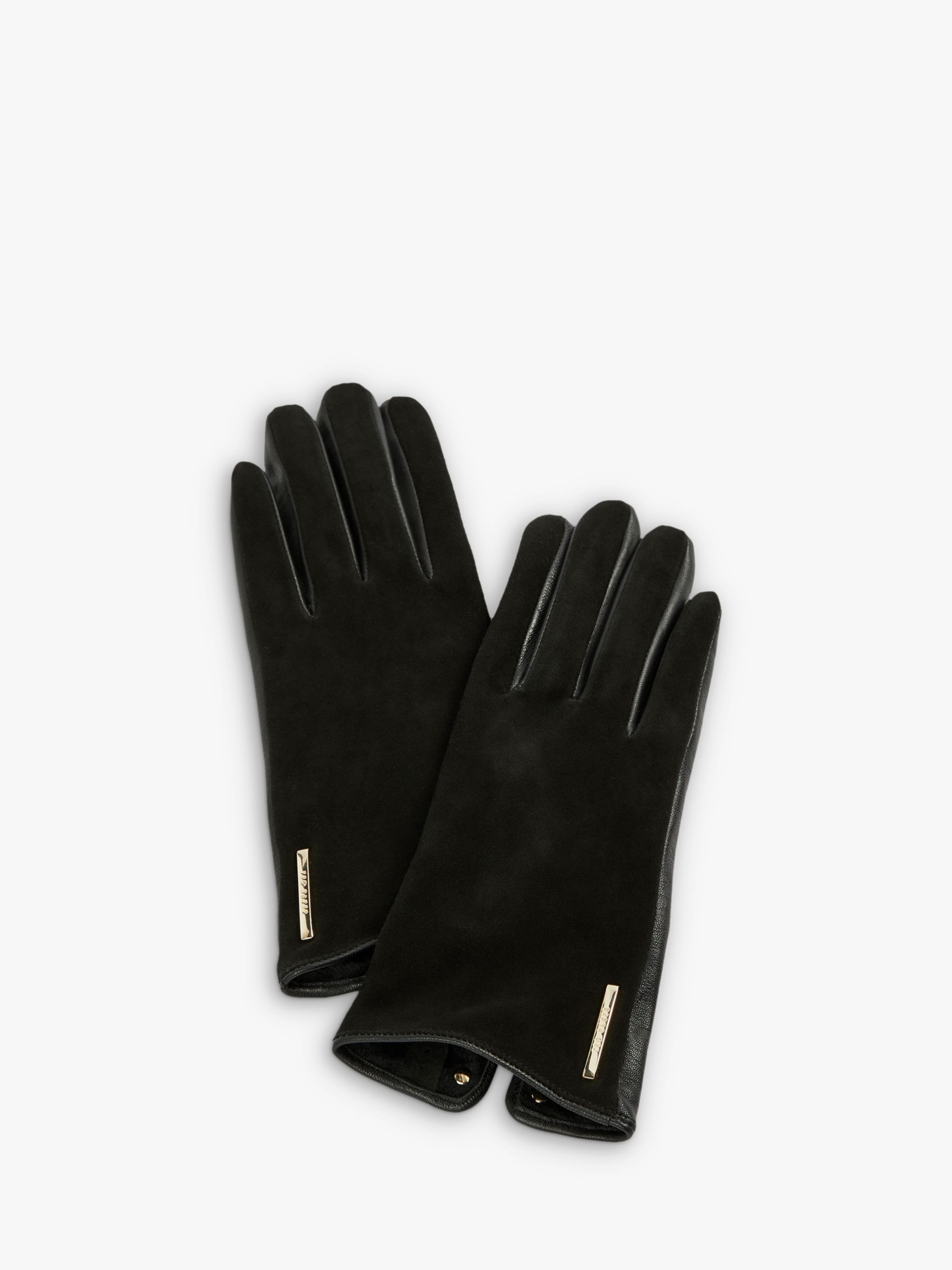 Ted Baker Arlett Leather Gloves, Black at John Lewis & Partners