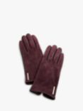 Ted Baker Arlett Leather Gloves, Dark Purple