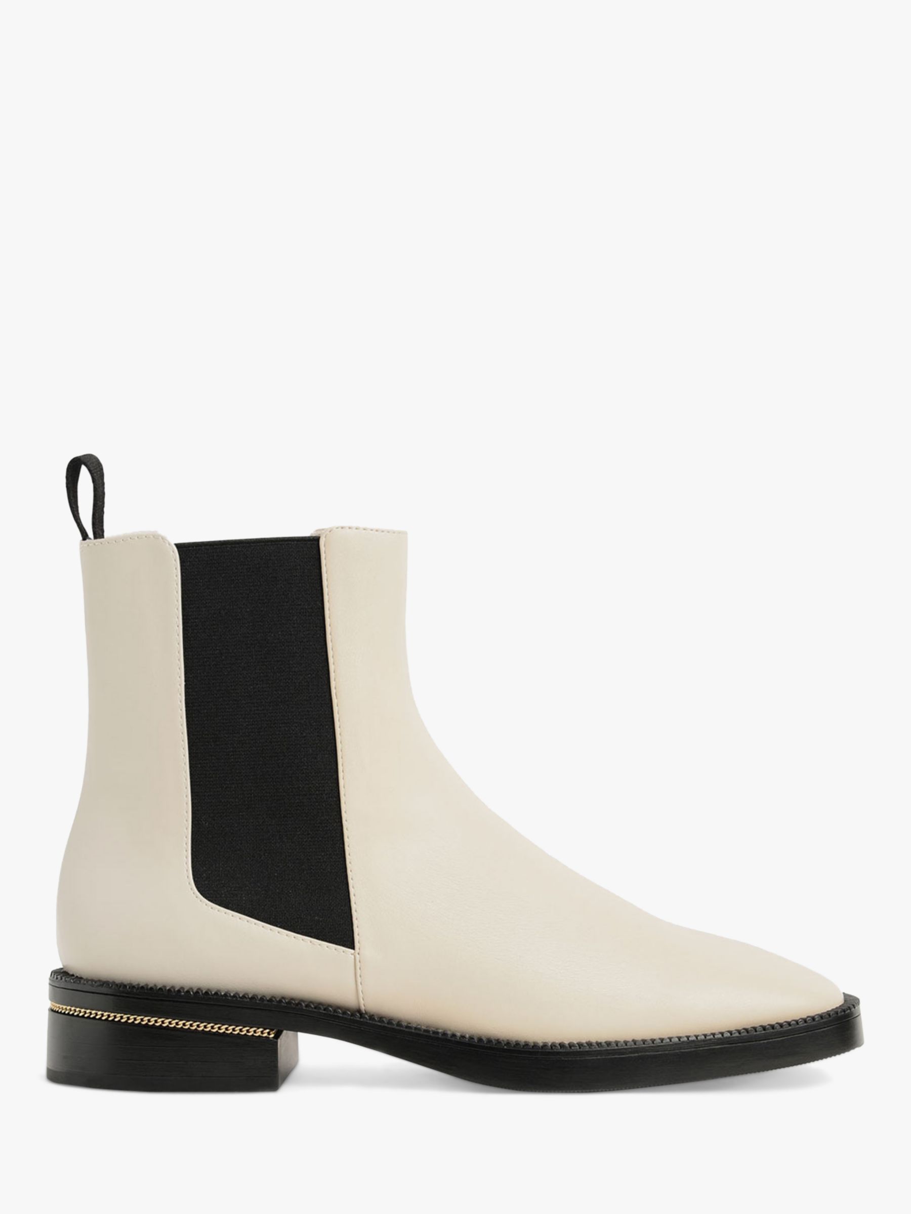 CHARLES & KEITH Faux Leather Chelsea Boots, Chalk