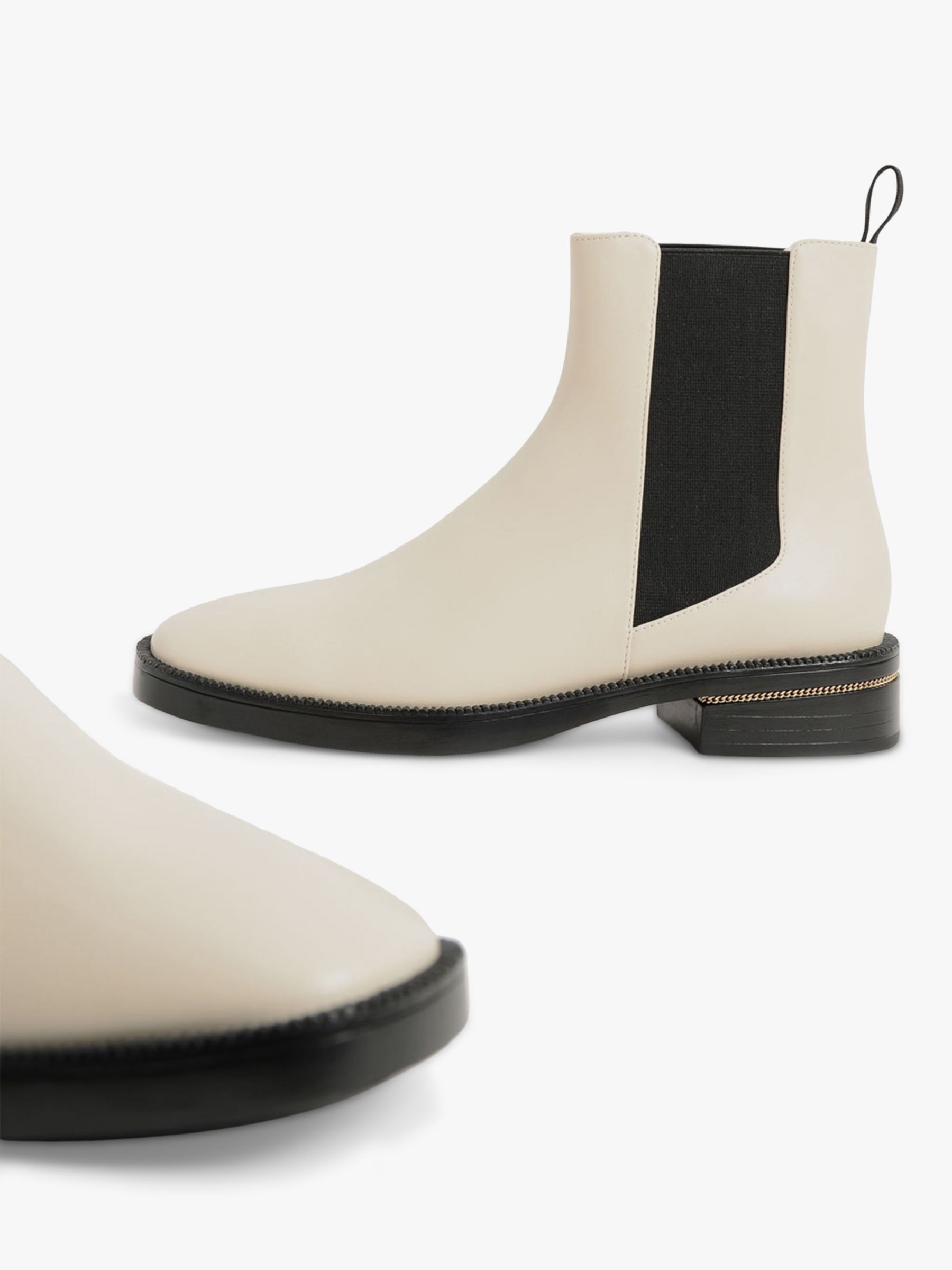 CHARLES & KEITH Faux Leather Chelsea Boots, Chalk at John Lewis & Partners