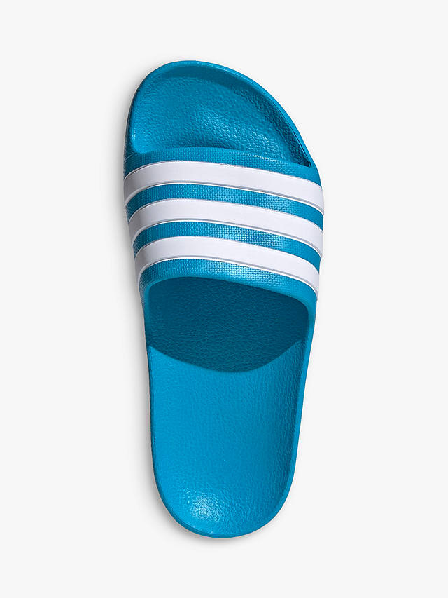 adidas Kids' Adilette Aqua Sliders, Solar Blue