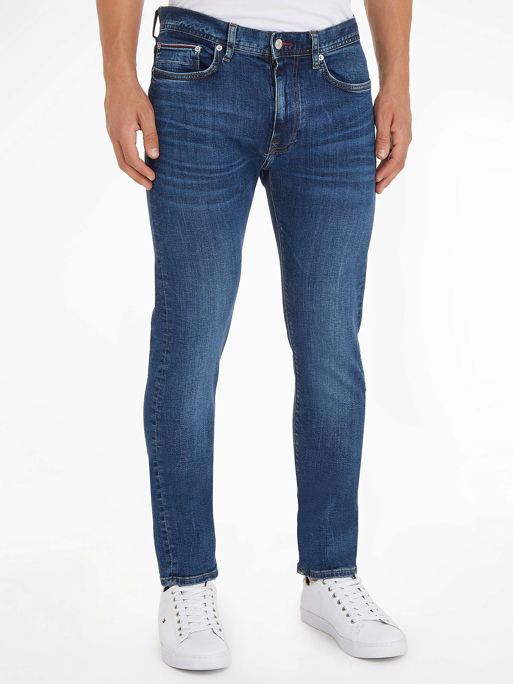 Tommy Hilfiger Core Slim Fit Bleecker Jeans, Oregon Indigo at John ...