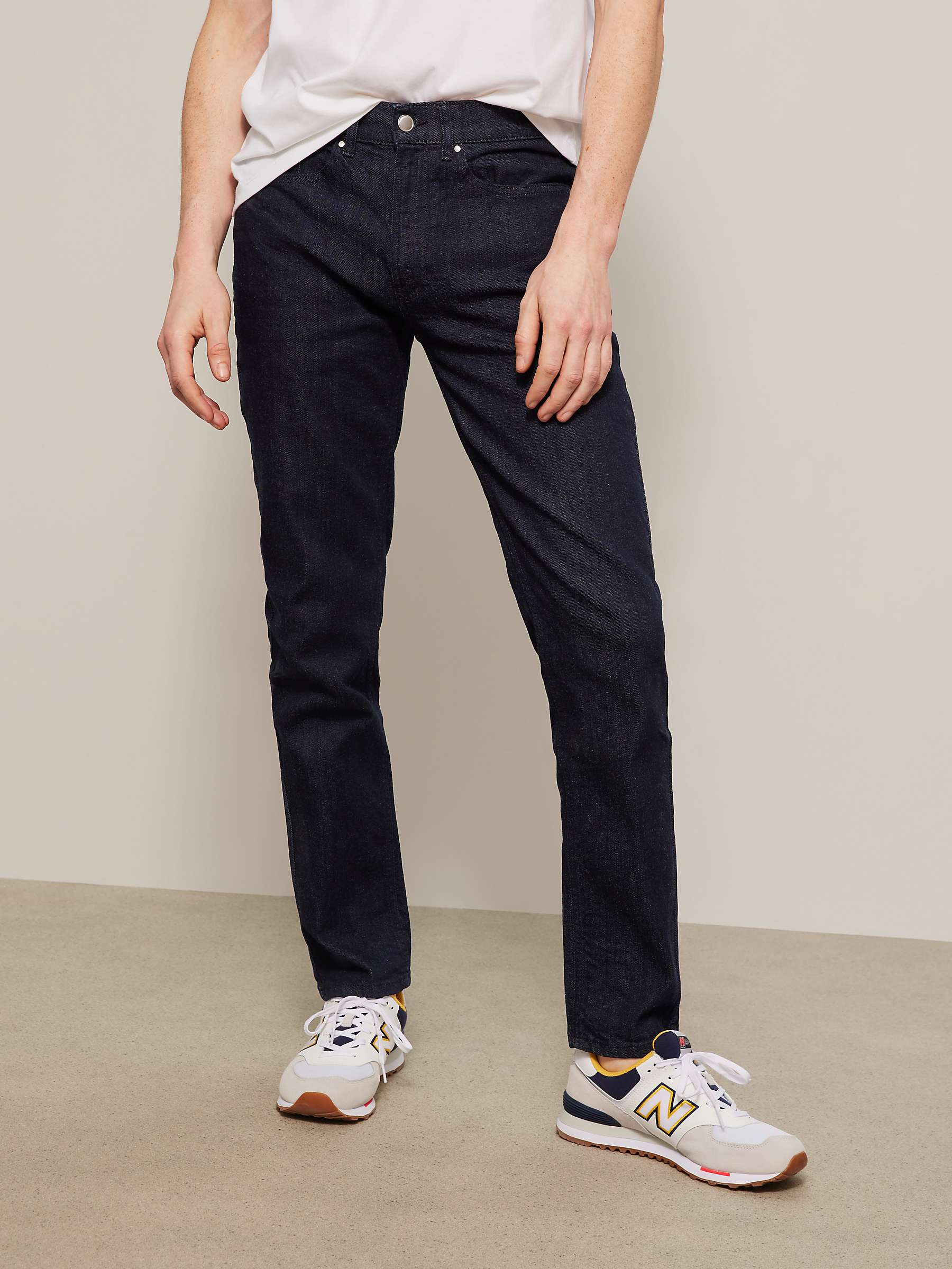 Buy Kin Slim Tapered Fit Denim Jeans, Raw Indigo Online at johnlewis.com