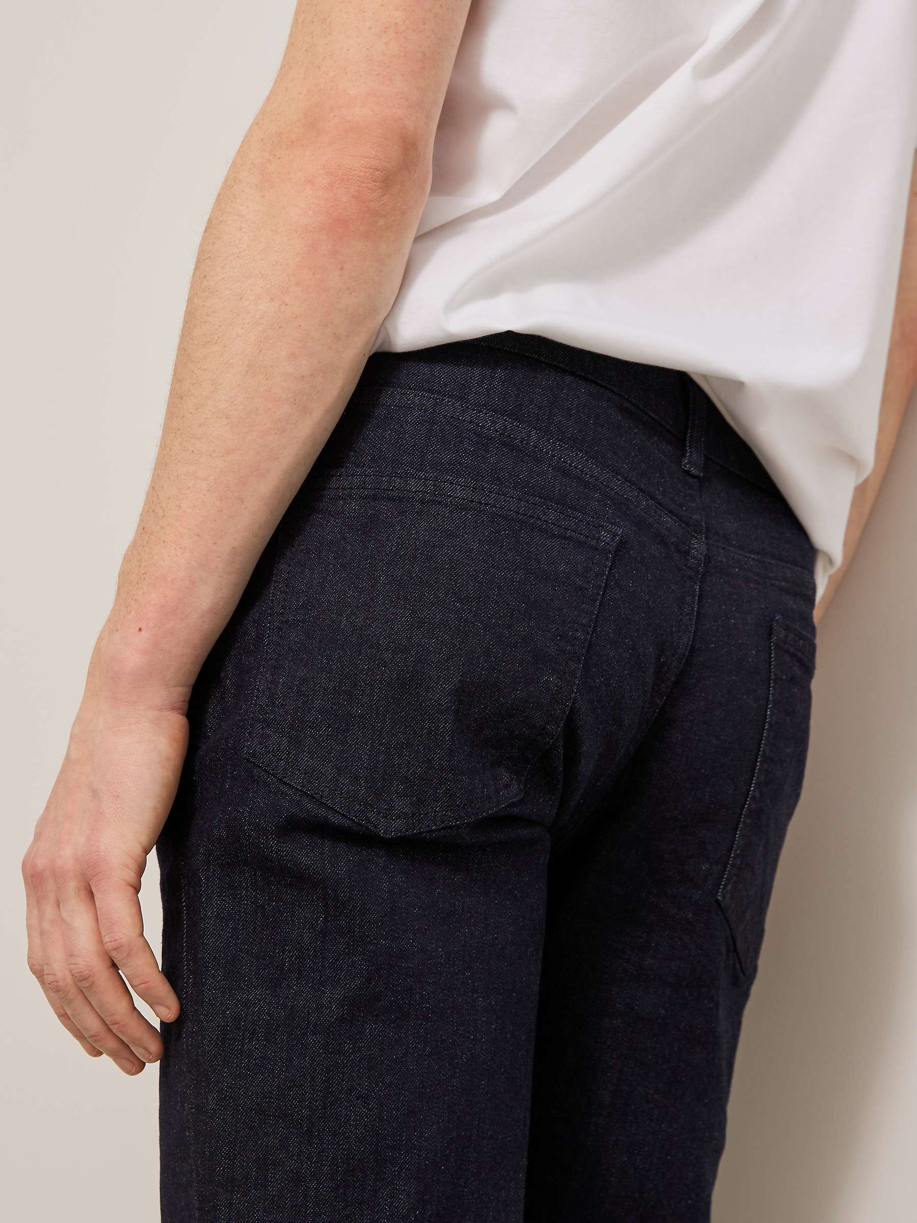 Buy Kin Slim Tapered Fit Denim Jeans, Raw Indigo Online at johnlewis.com