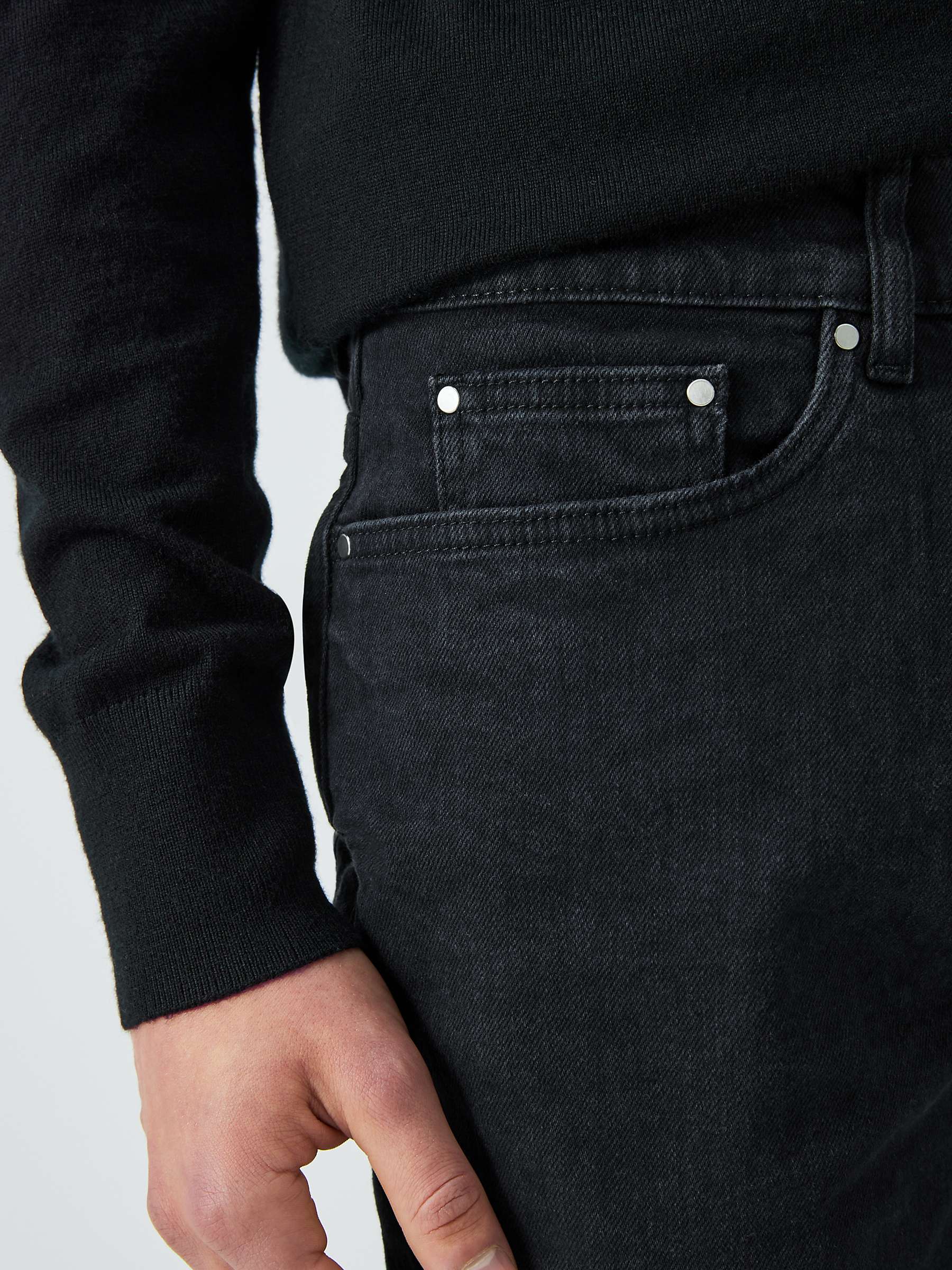 Buy Kin Slim Tapered Fit Denim Jeans, Black Online at johnlewis.com