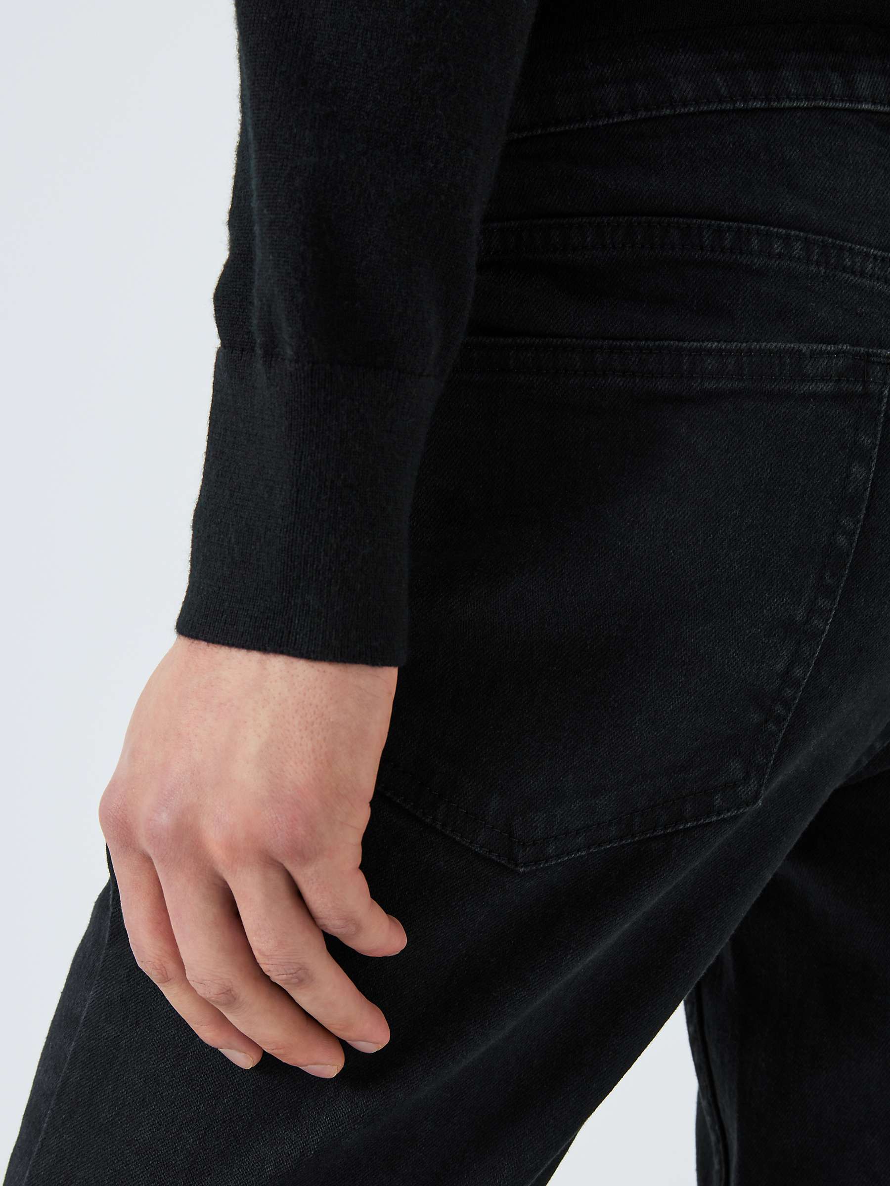Buy Kin Slim Tapered Fit Denim Jeans, Black Online at johnlewis.com