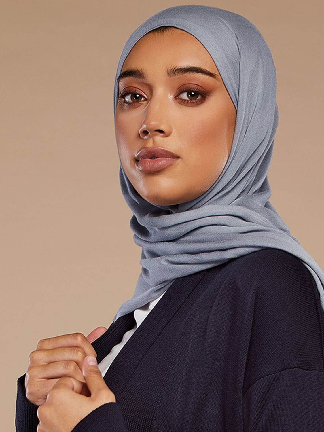 Aab Modal Hijab, Dark Grey at John Lewis & Partners