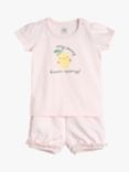 Mini Cuddles Baby Lemon Top & Shorts Set, Pink