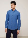 John Lewis & Partners Linen Cotton Blend Shirt, Indigo