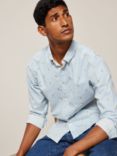 John Lewis & Partners Slim Fit Lemon Bengal Stripe Shirt, Blue