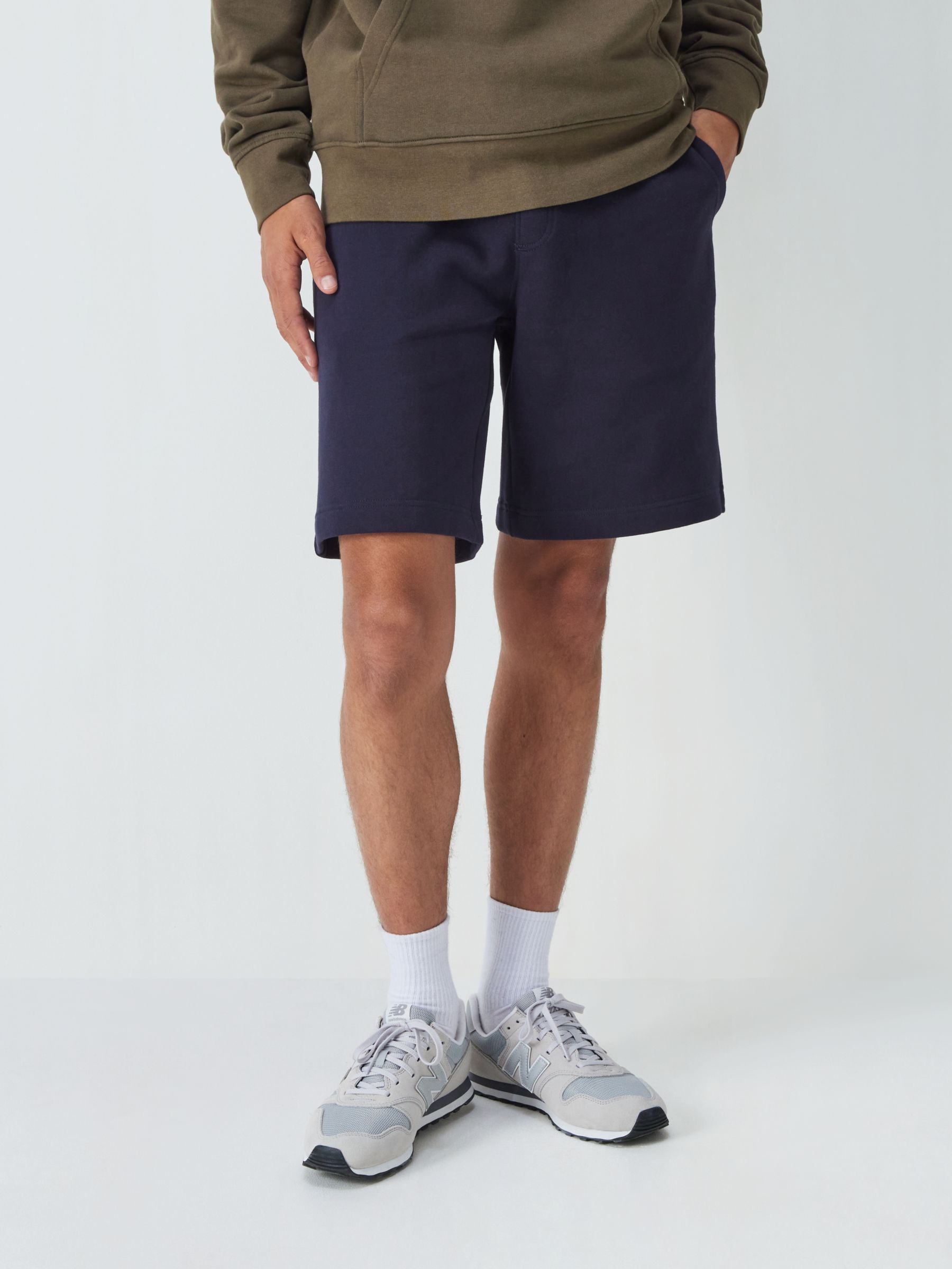 John Lewis ANYDAY Casual Sweat Shorts, Navy, S