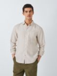 John Lewis Linen Regular Fit Shirt, Sand