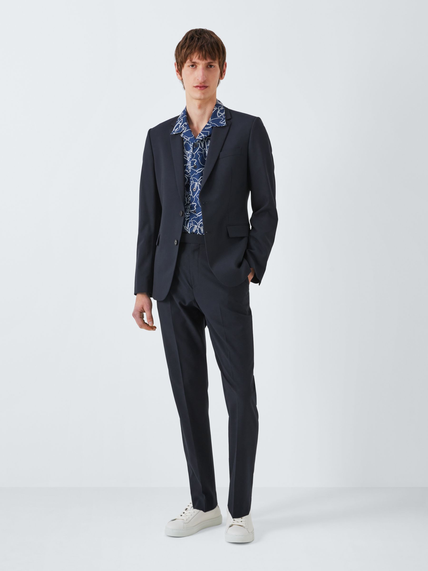 Kin Wool Blend Slim Fit Notch Lapel Suit Jacket, Navy, 36R